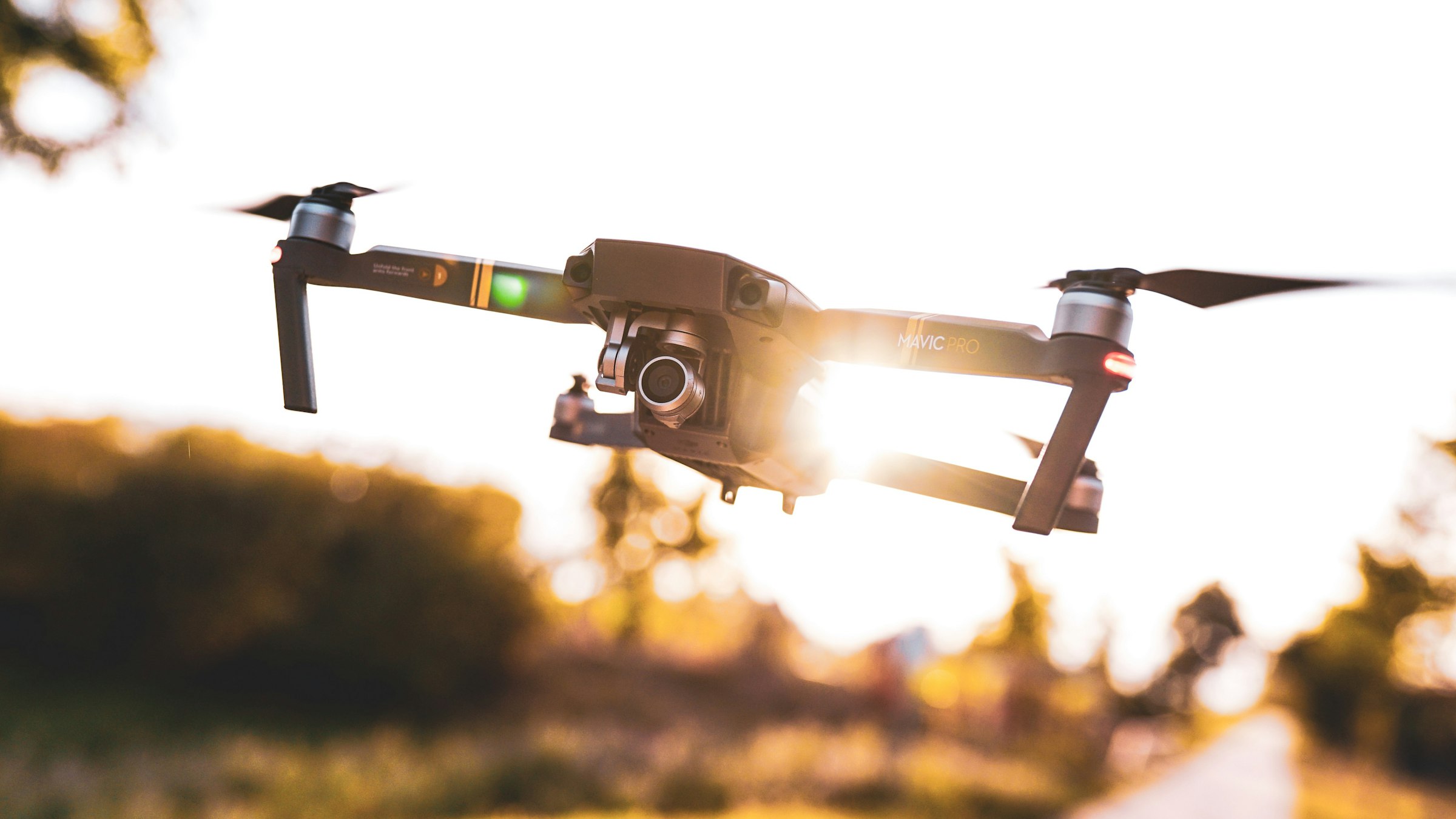 Drone over the landscape
